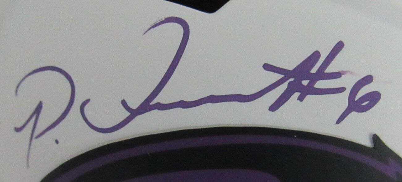 Patrick Queen Signed/Auto Ravens White Lunar Eclipse Mini Helmet Beckett 164522