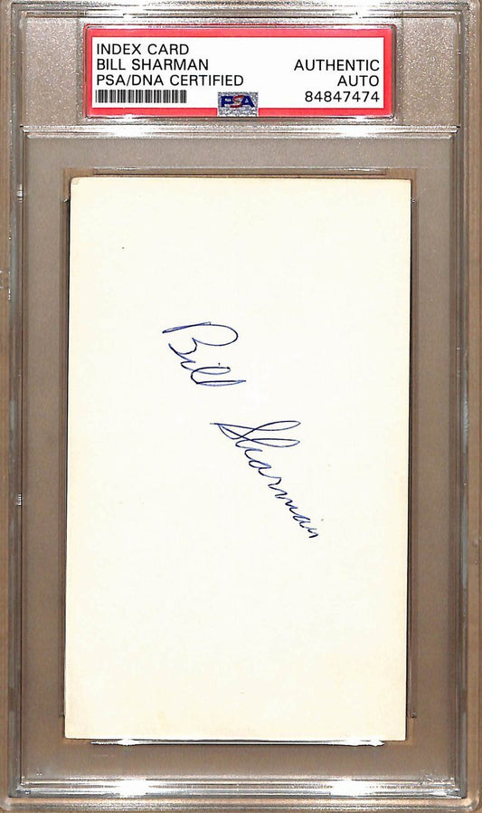 Bill Sharman HOF Autographed 3x5 Index Card Boston Celtics PSA/DNA 178821