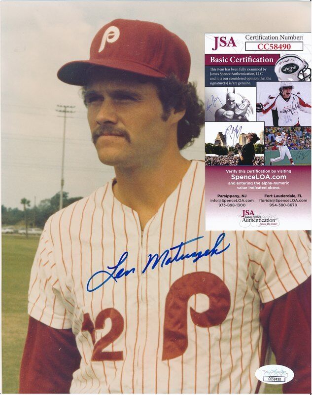 Len Matuszek Philadelphia Phillies Signed 8x10 Color Photo JSA 141322