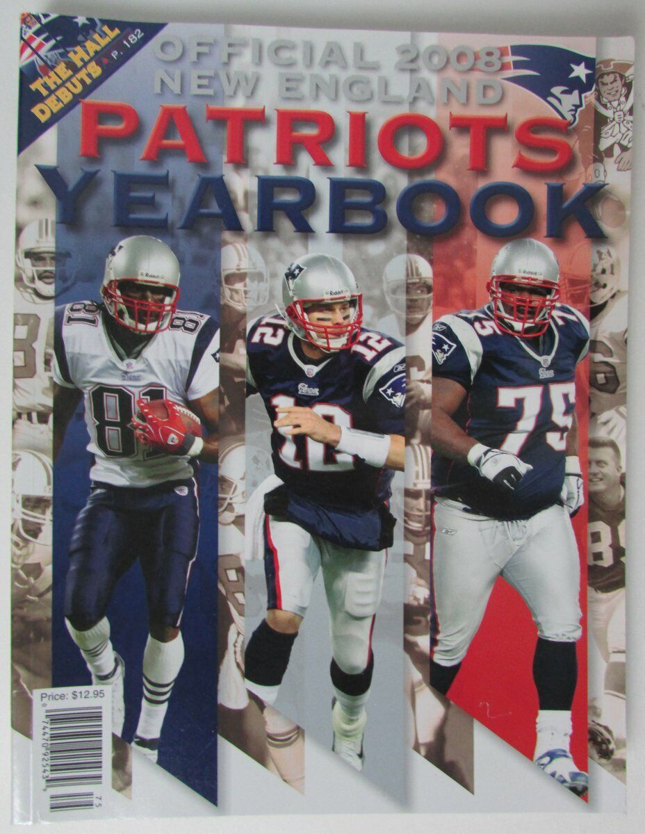 2008 New England Patriots Official NFL Football Yearbook Brady Cover 147846