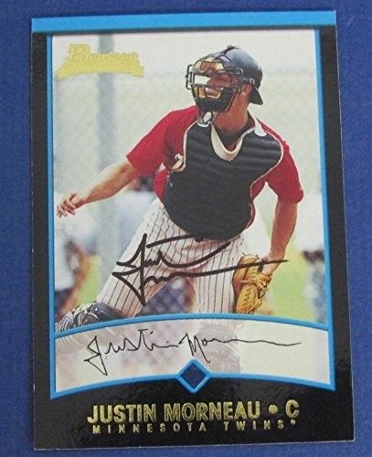 Justin Morneau Autographed/Signed 2001 Bowman Rookie Baseball Card #361