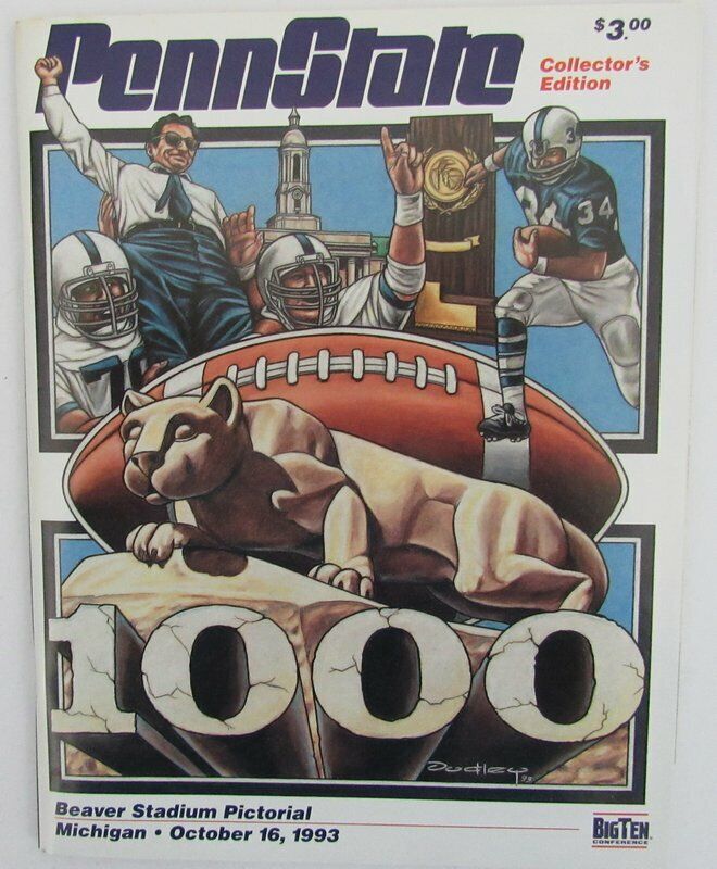 Lot of 10 1993 Penn State Nittany Lions Football Program 138907