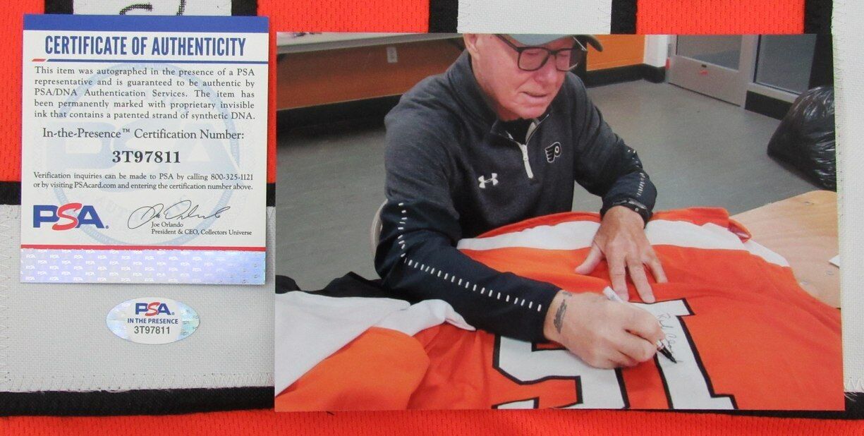 Bobby Clarke HOF Autographed/Inscribed Custom Hockey Jersey Flyers PSA/DNA