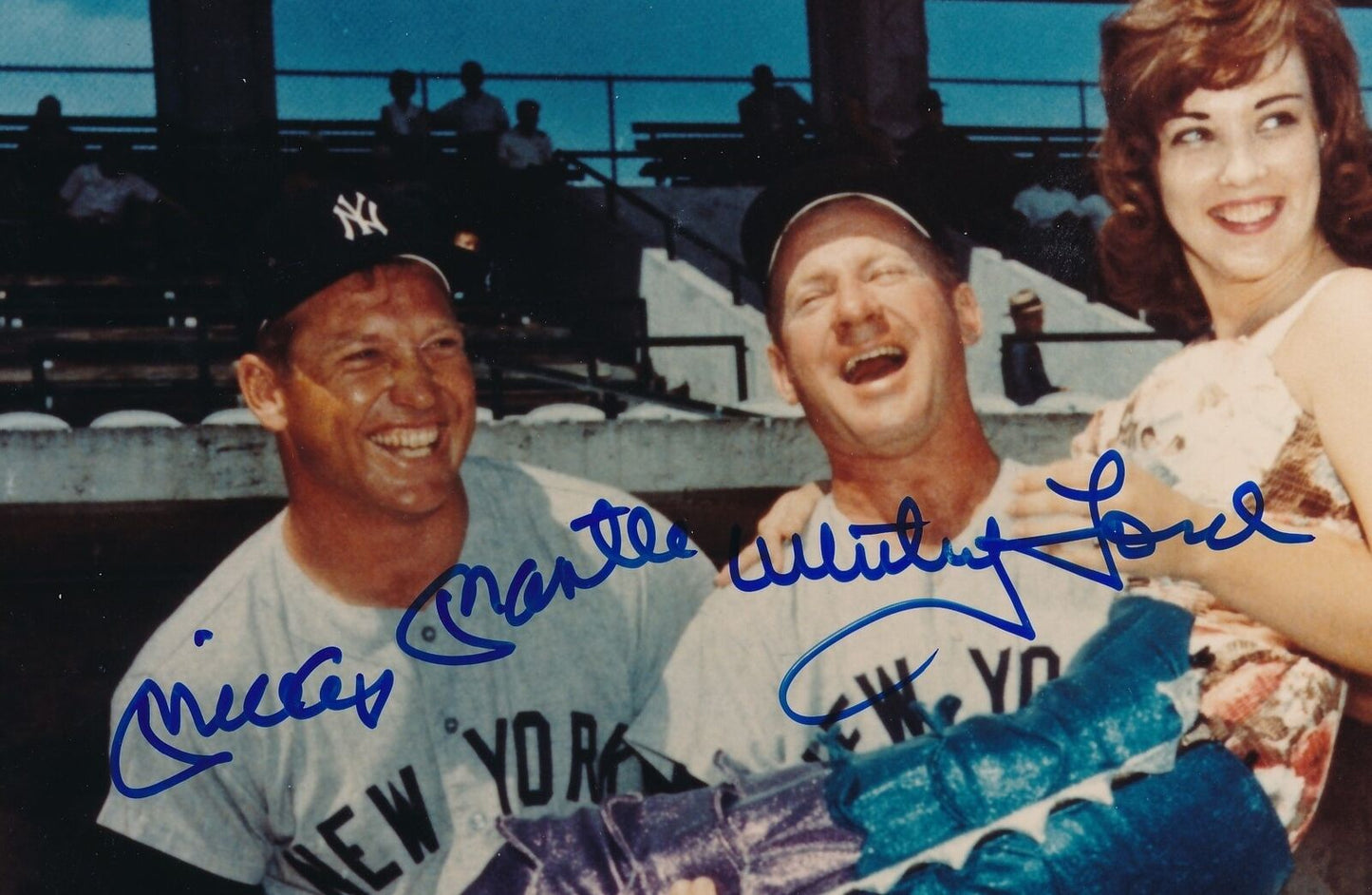 Mickey Mantle/Whitey Ford HOF Dual-Autographed 8x10 Photo Yankees 169452