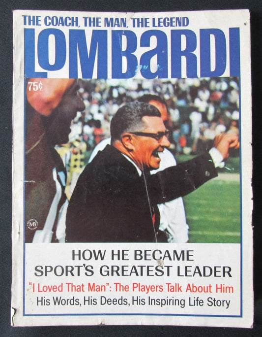 1970 Lombardi Football Magazine Vince Lombardi on Cover 190390