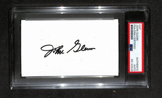 John Glenn Autographed 3x5 Cut Card PSA/DNA 186571