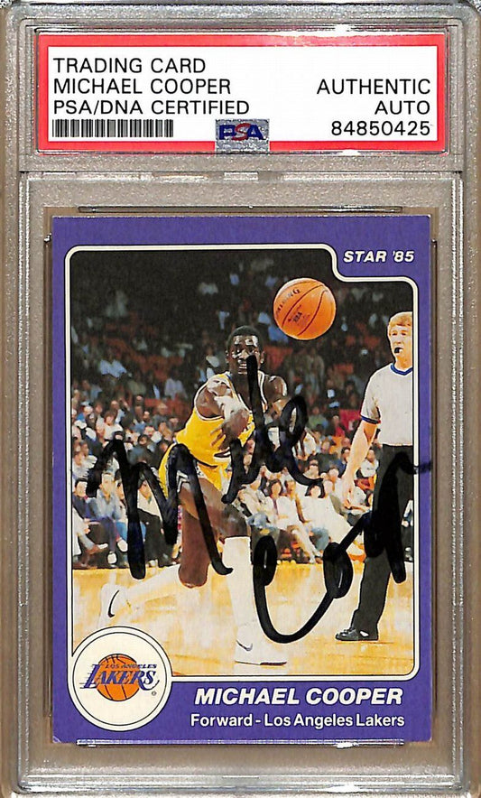 1984-85 Star Company #174 Michael Cooper Lakers Signed/Auto Card PSA/DNA 178934