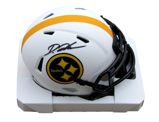 Diontae Johnson Autographed Lunar Eclipse Mini Helmet Steelers Beckett 181138