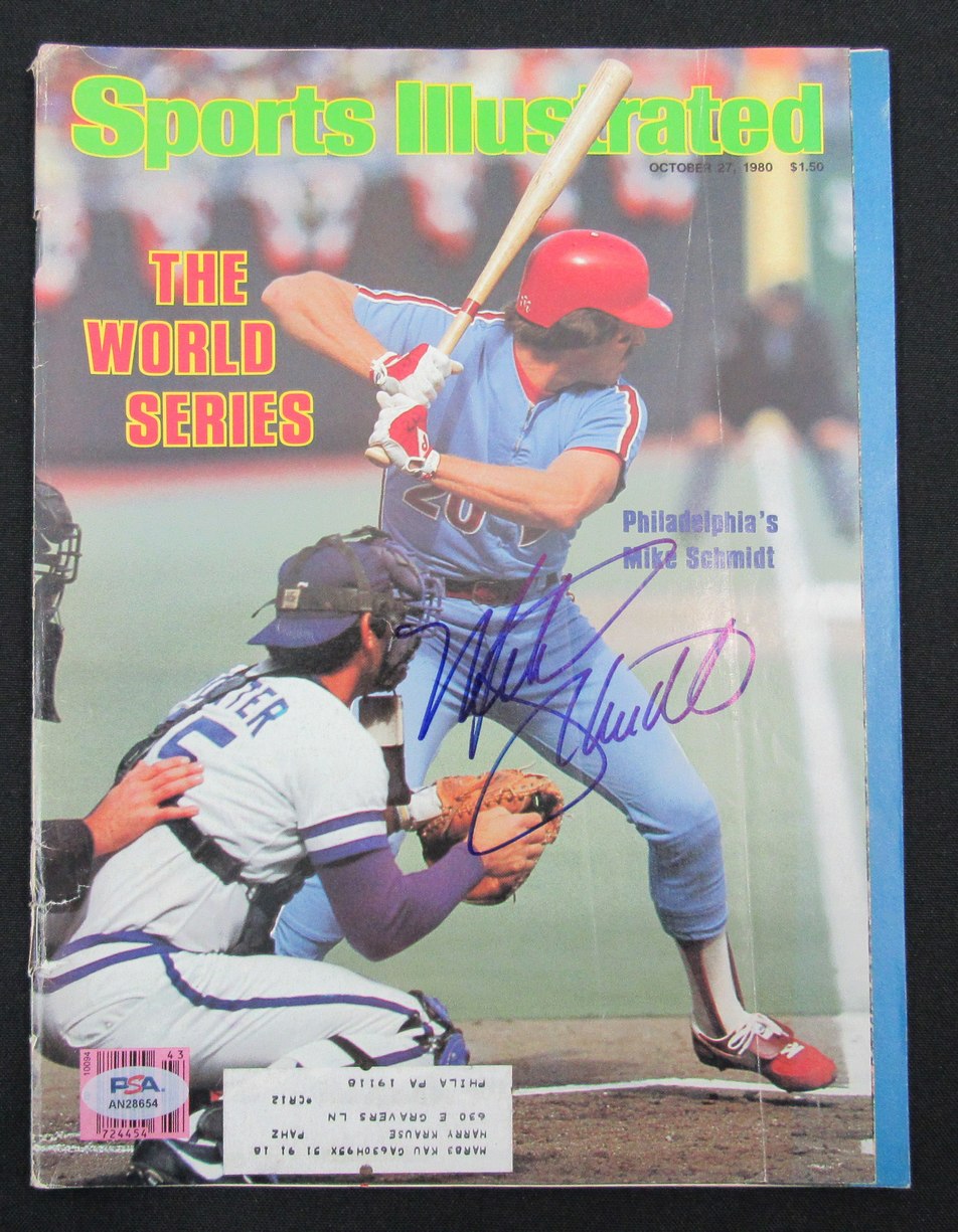 Mike Schmidt HOF Phillies Signed/Auto Sports Illustrated 10/27/80 PSA/DNA 185622