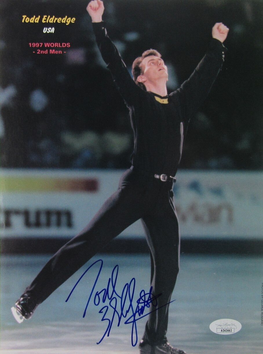 Todd Eldredge Autographed 8x10 Magazine Photo Olympic USA Figure Skating JSA