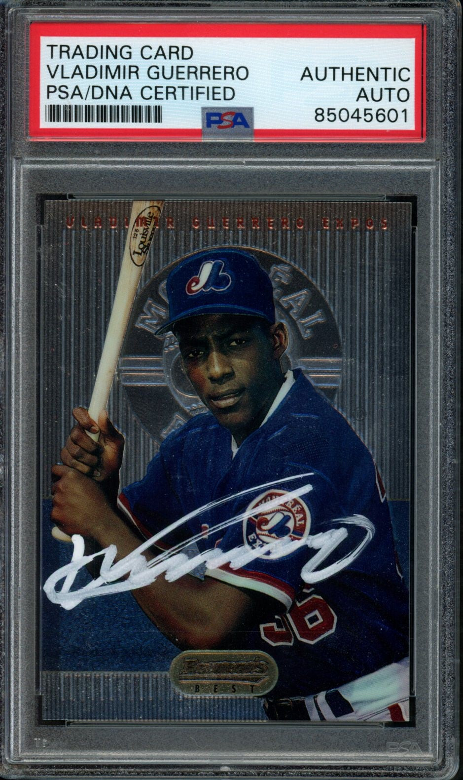 Vladimir Guerrero Montreal Expos Signed 1995 Bowman's Best Rookie #2 PSA/DNA