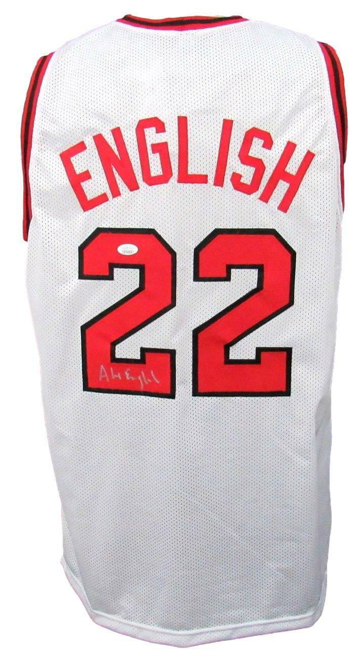 Alex English HOF Signed/Autographed SC White Custom Basketball Jersey JSA 159269