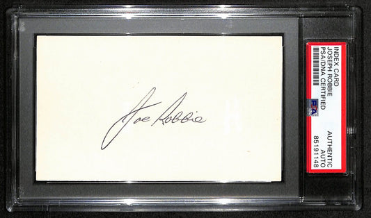 Joe Robbie HOF Signed/Auto 3x5 Index Card Miami Dolphins Owner PSA/DNA 187488