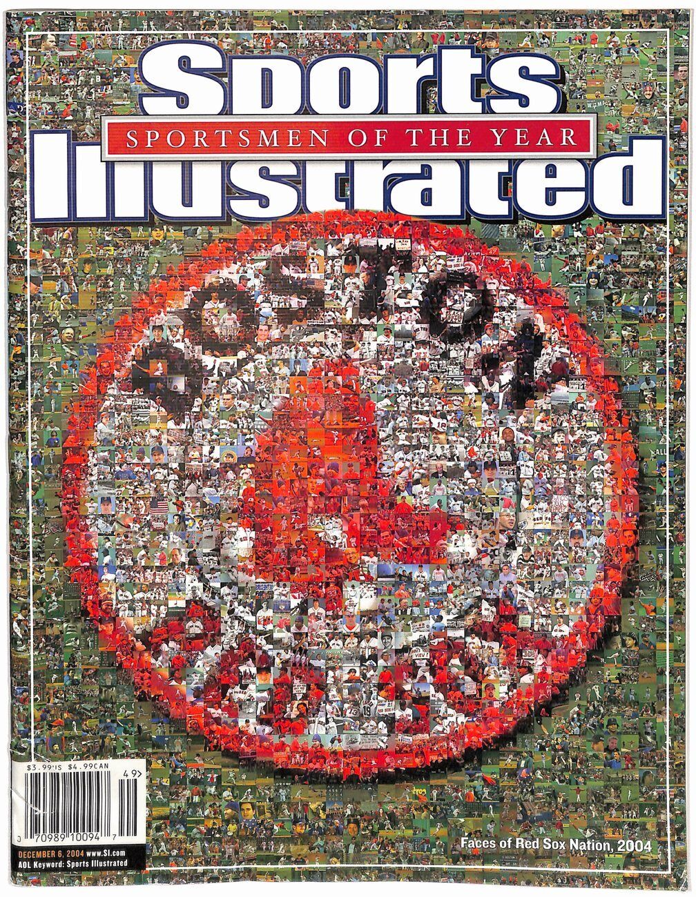 December 6, 2004 Boston Red Sox Sports Illustrated NO LABEL Newstand 181622