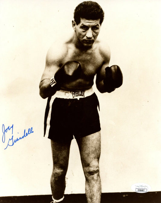 Joey Giardello Boxing Champ Signed/Autographed 8x10 Photo JSA 153844