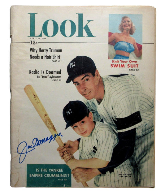 Joe Dimaggio HOF Autographed Signed 1949 LOOK Magazine NY Yankees JSA