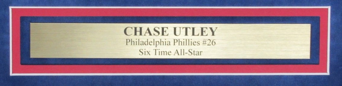 Chase Utley Signed 16x20 Photo Philadelphia Phillies Framed Fanatics 188723