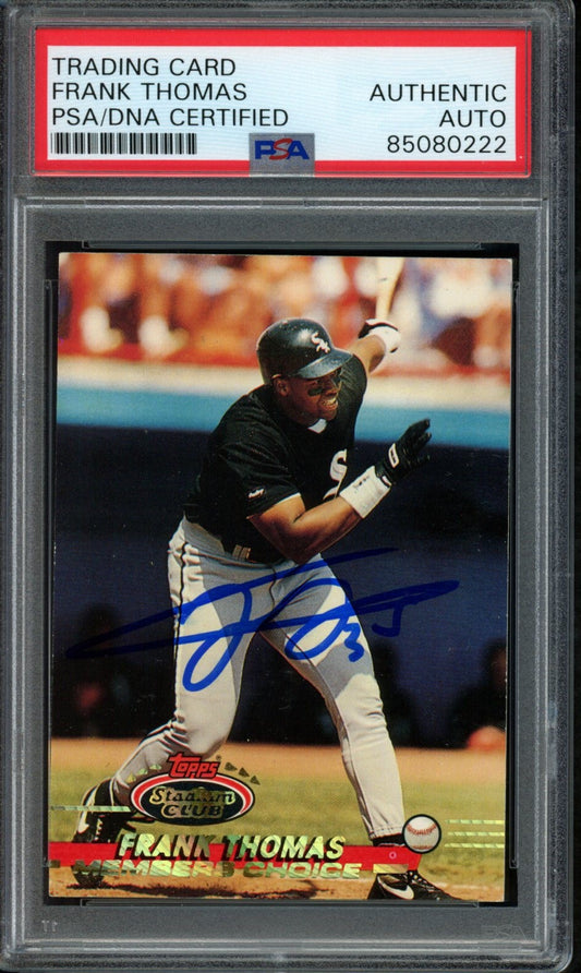 Frank Thomas HOF Autographed 1993 Topps Card #746 White Sox PSA/DNA 184052