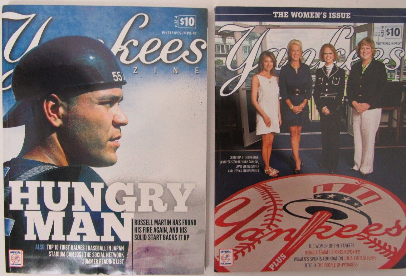 Lot of 2 2011 New York Yankees Magazines Russell Martin/Women's Issue 153191