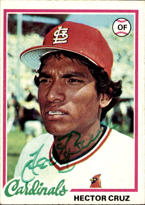 Hector Cruz Autographed 1978 TOPPS Card #257 St. Louis Cardinals 183017