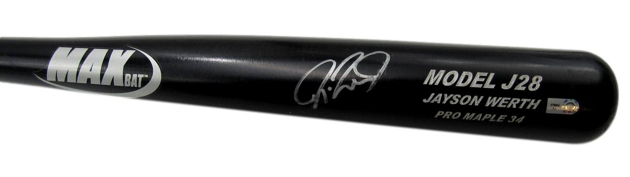 Jayson Werth Signed Max Bat Pro Maple 34 Baseball Bat MLB Hologram 181757