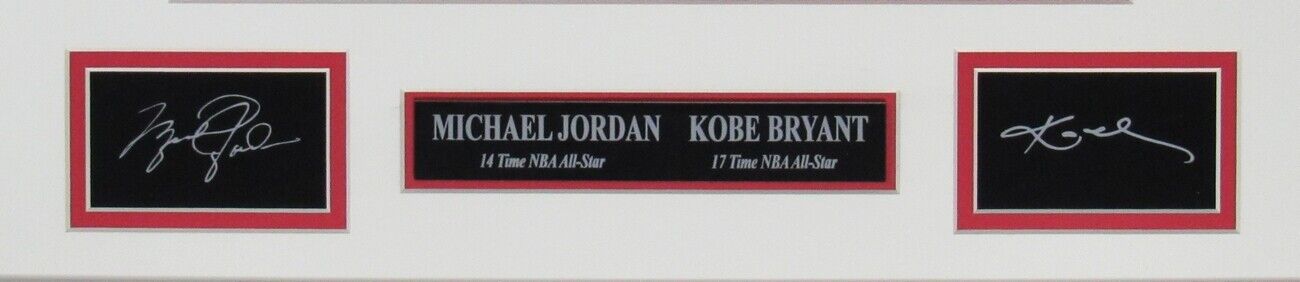 Kobe Bryant/Michael Jordan Replica Laser Autographs 11x14 Photo Framed 148829