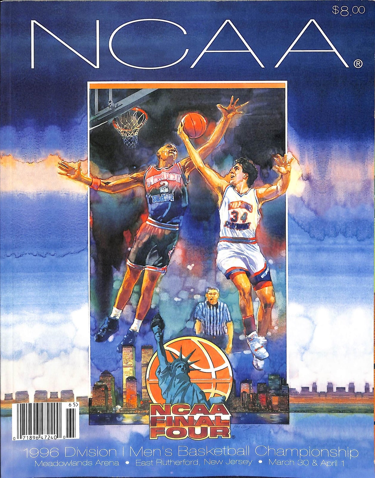 1996 NCAA Mens Basketball Final Four Official Program KY/UMass/Syracuse 180738