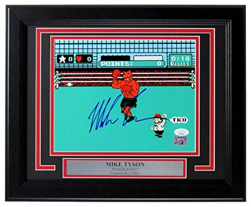 Mike Tyson"Punch Out" Signed/Autographed 8x10 Photo Framed JSA 149898