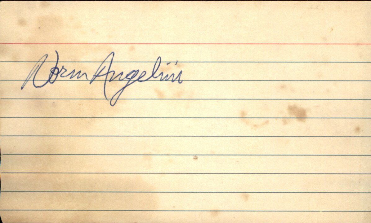 Norm Angelini Kansas City Royals d.2019 Signed/Autographed 3x5 Index Card 162612