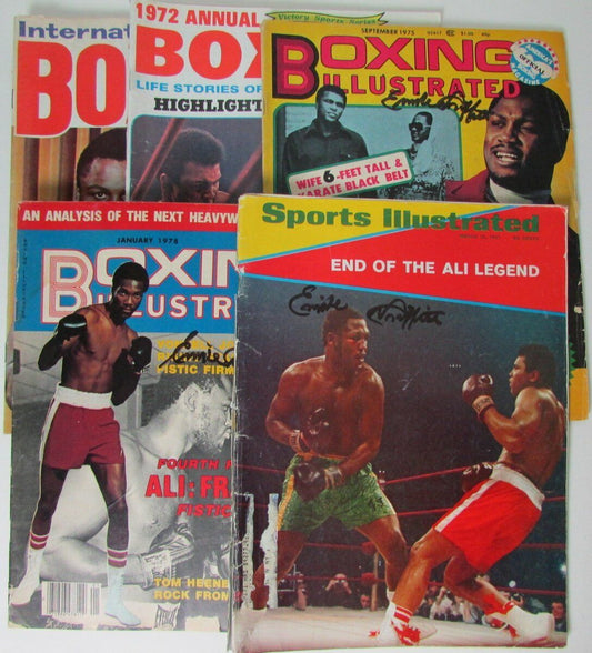 Lot of 5 Emile Griffith Signed/Autographed Boxing Magazines 1970's 147534