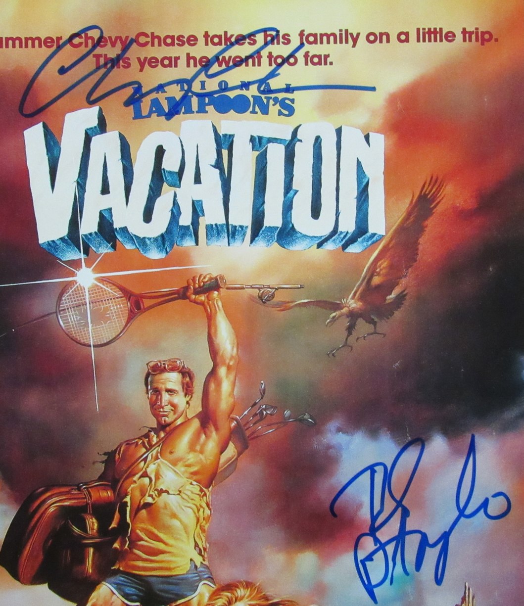 Chevy Chase/Beverly D'Angelo Signed 11x17 Movie Poster "Vacation" BAS/JSA 185649