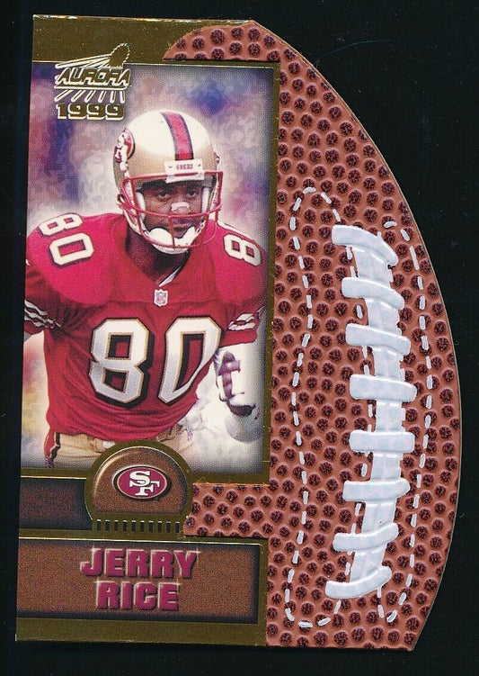 1999 Pacific Aurora Leather Bound Jerry Rice HOF #17 San Francisco 49ers