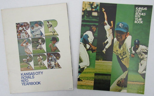 Lot of 2 Kansas City Royals Official Baseball Yearbooks (1970-71) 141935