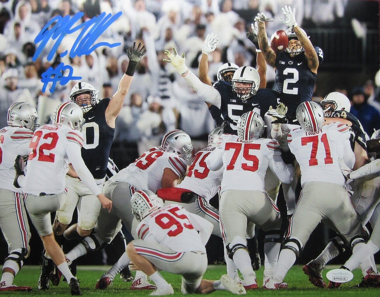 Marcus Allen PSU 2016 BLOCK PARTY OSU Penn State Signed 11x14 Photo JSA 155951