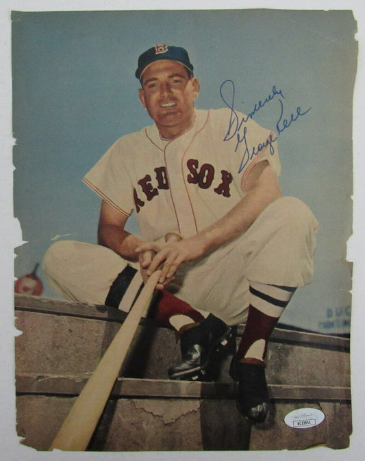 George Kell HOF Autographed Magazine Photo Boston Red Sox JSA