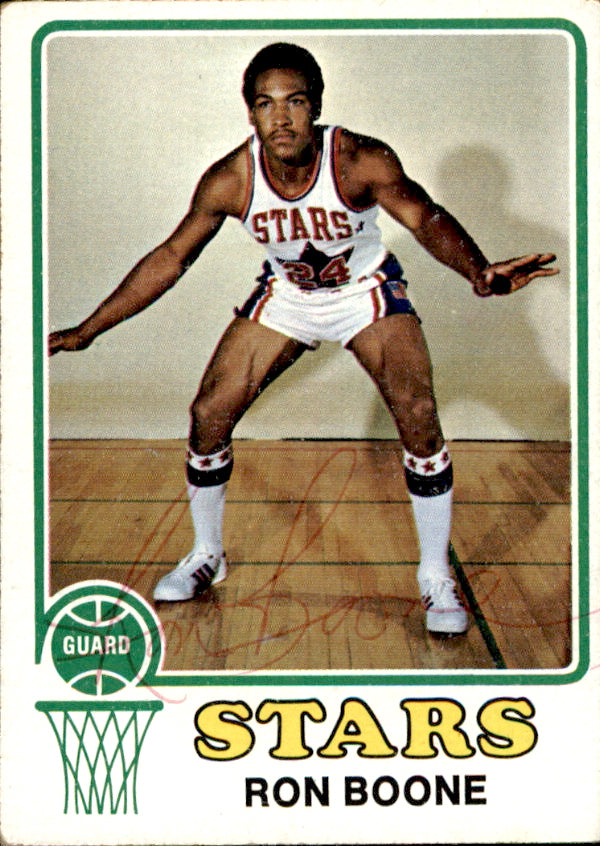 Ron Boone Autographed 1973-74 TOPPS Basketball Card #217 Utah Stars 182932