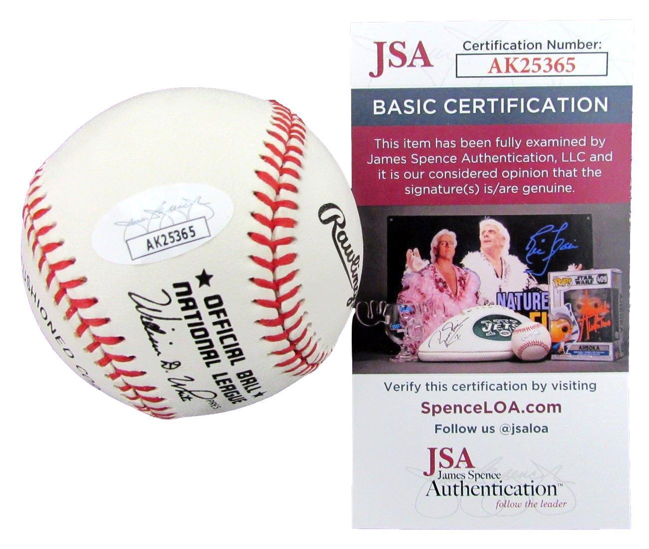 Gene Baker Autographed ONL Baseball Chicago Cubs JSA 180130