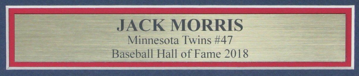 Jack Morris HOF Twins Signed/Autographed 8x10 Photo Framed JSA 164103