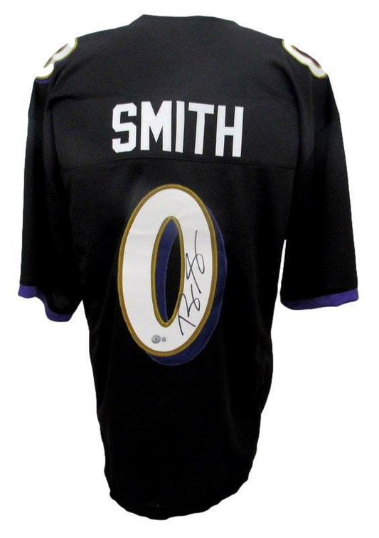 Roquan Smith Autographed Custom Football Jersey Baltimore Ravens Beckett 180353