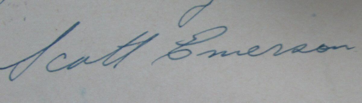 Scott Emerson Navy Midshipman 1948 Team Capt. Hand Signed GPC 145048