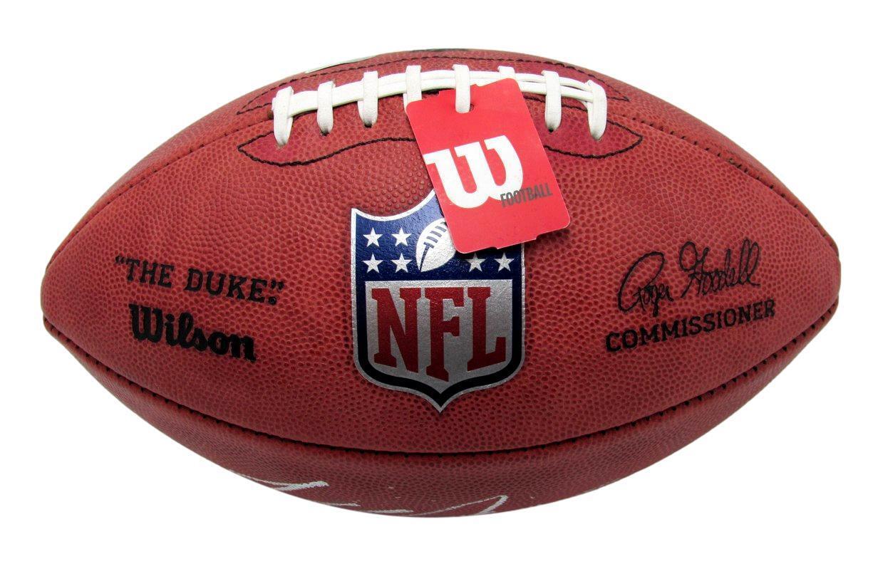 Terrell Suggs Autographed Leather NFL Duke Football Baltimore Ravens Beckett