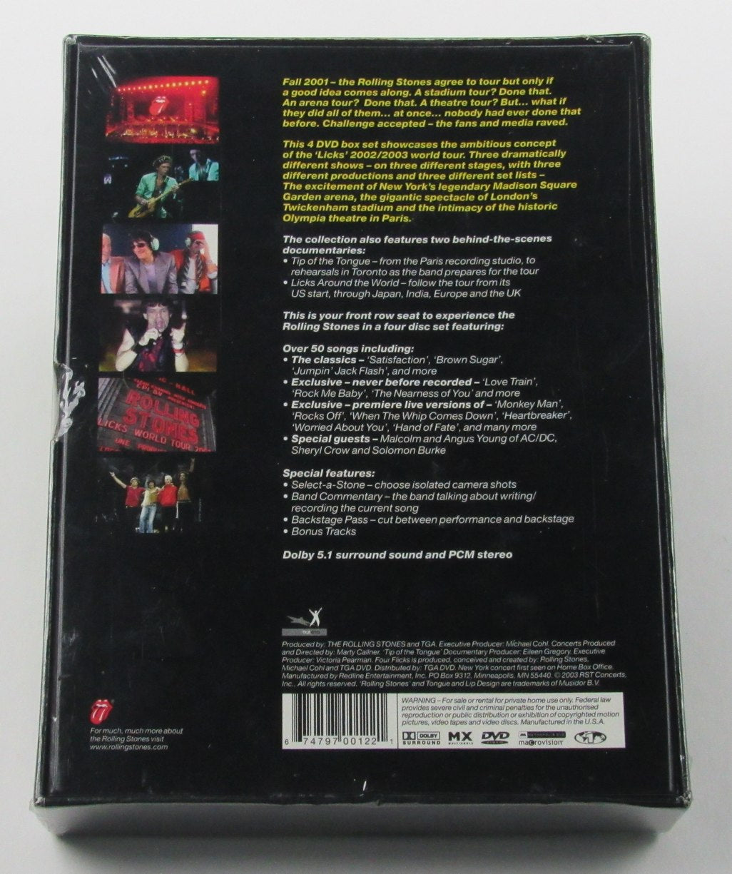 Rolling Stones "Licks" 2002/2003 World Tour 4 DVD Box Set 179130