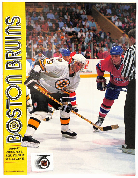 April 5 1992 Boston Bruins vs Hartford Whalers Game Program + Ticket Stub 182000