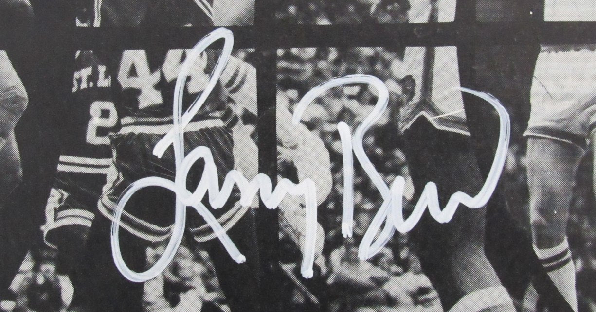 Larry Bird HOF Signed/Auto 1978 College Basketball Program Indiana State 189247