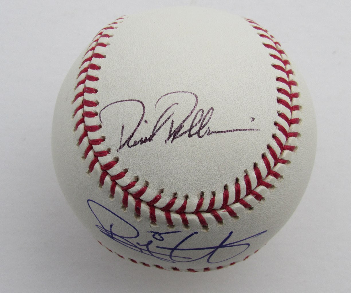 David Dellucci/Ryan Garko Dual-Autographed OML Baseball Indians 180630