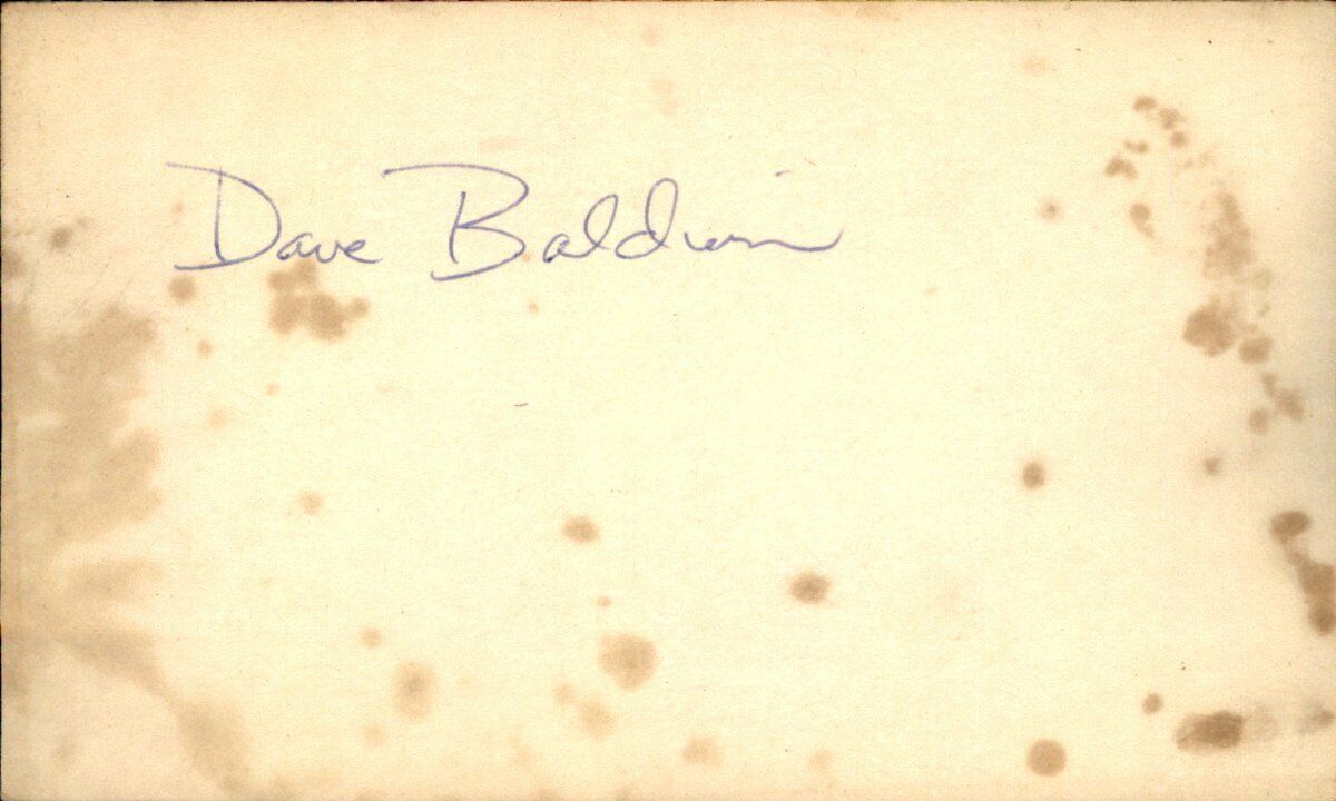 Dave Baldwin White Sox/Brewers Signed/Autographed  3x5 Index Card 162633