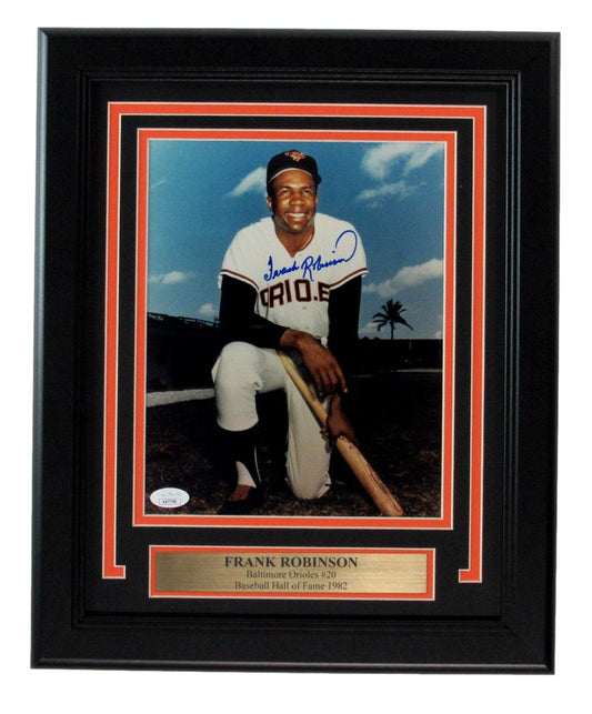 Frank Robinson HOF Signed/Auto 8x10 Photo Baltimore Orioles Framed JSA 190860