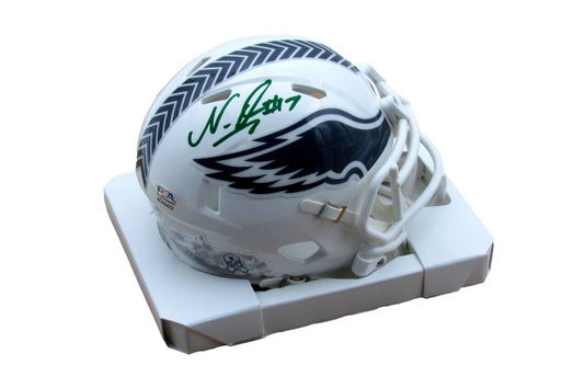 Nakobe Dean Signed Eagles 2024 Salute to Service Mini Helmet PSA/DNA 193056