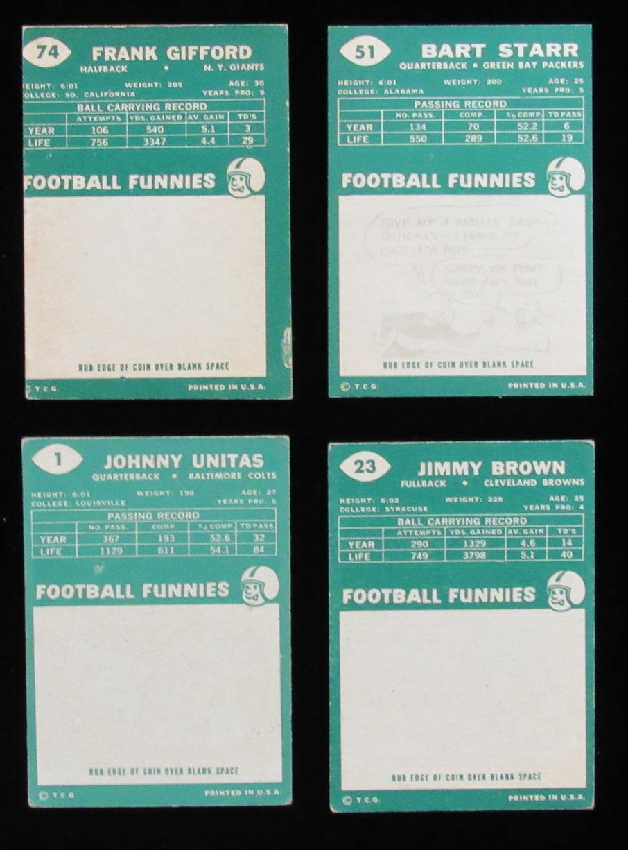 1960 Topps Football Complete Set (132) Brown, Unitas, Starr, Hornung 189775