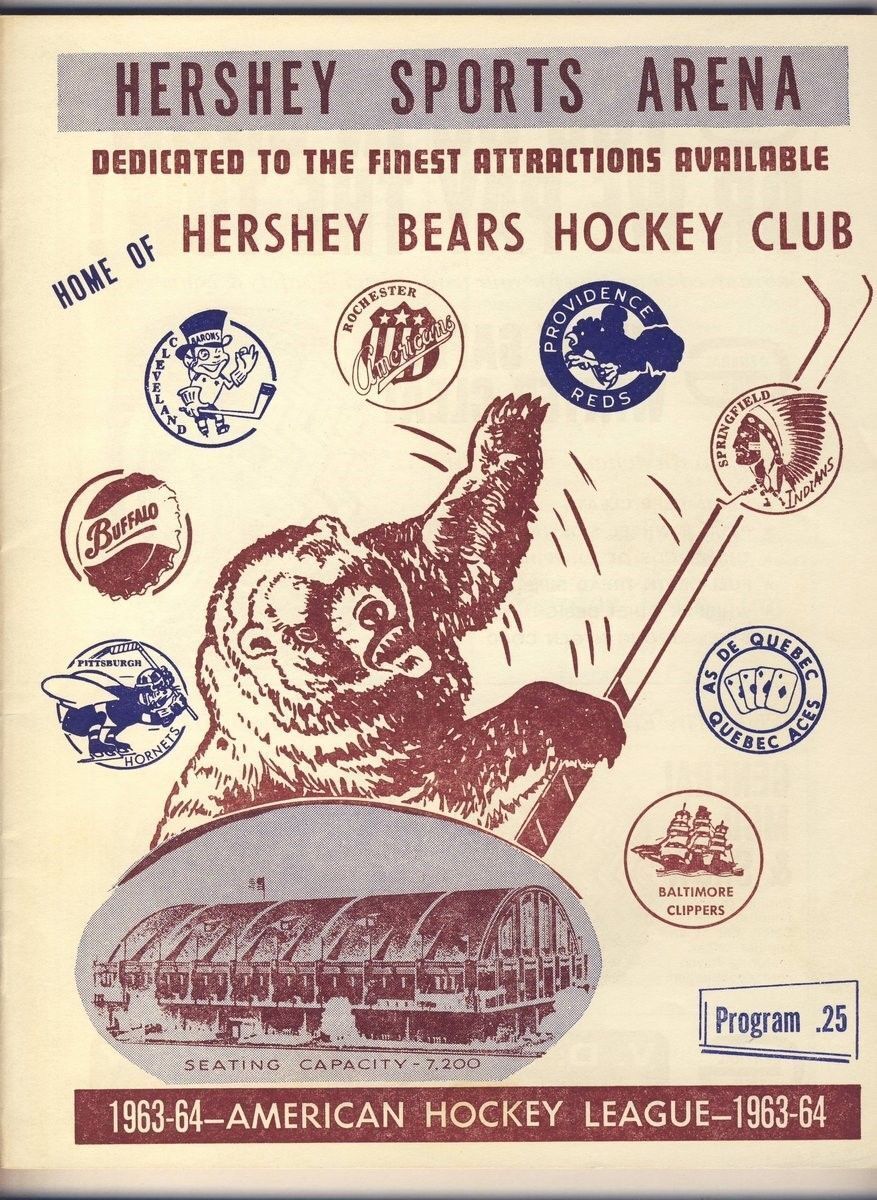 Hershey Bears 11/2 1963 Program vs. Baltimore AHL 128016